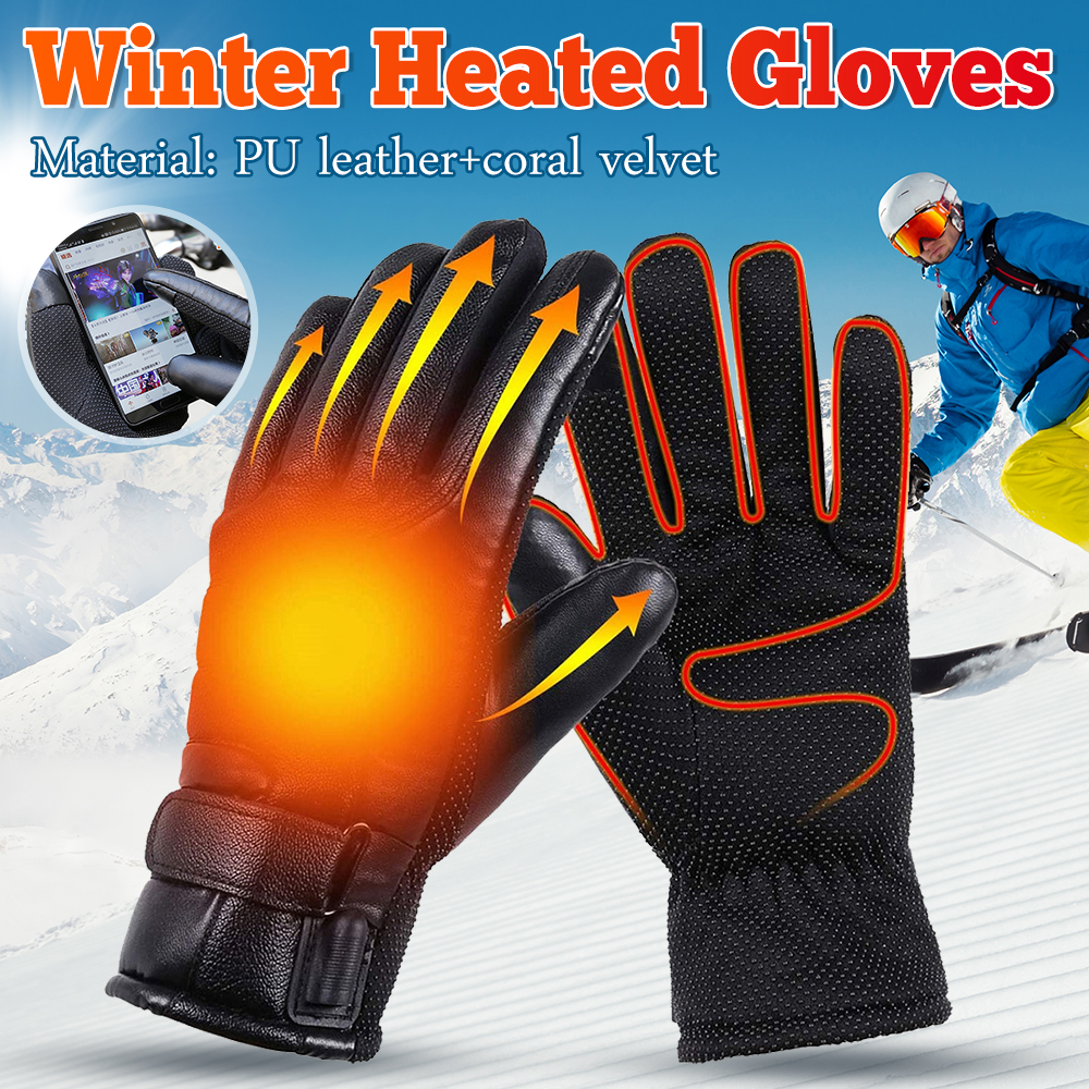 USB Electric Heated Gloves Out - مراجعة Ski Glove Waterproof وسعره