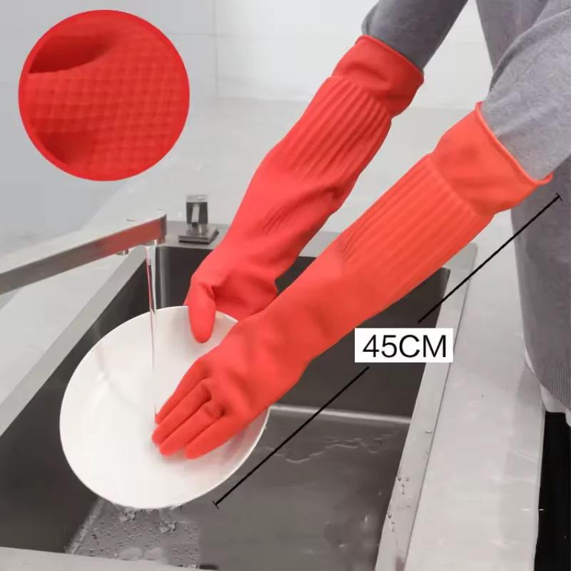 Long Reusable Rubber Dishwashi - مراجعة Dish Glove Rubber وسعره