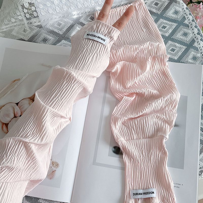 Summer Loose Ice Silk Uv Prote - مراجعة Fingerless Glove Knit وسعره