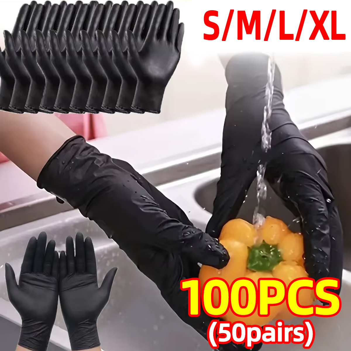 Heavy-Duty Black Disposable Ni - مراجعة Nitrile Mechanic Glove وسعره