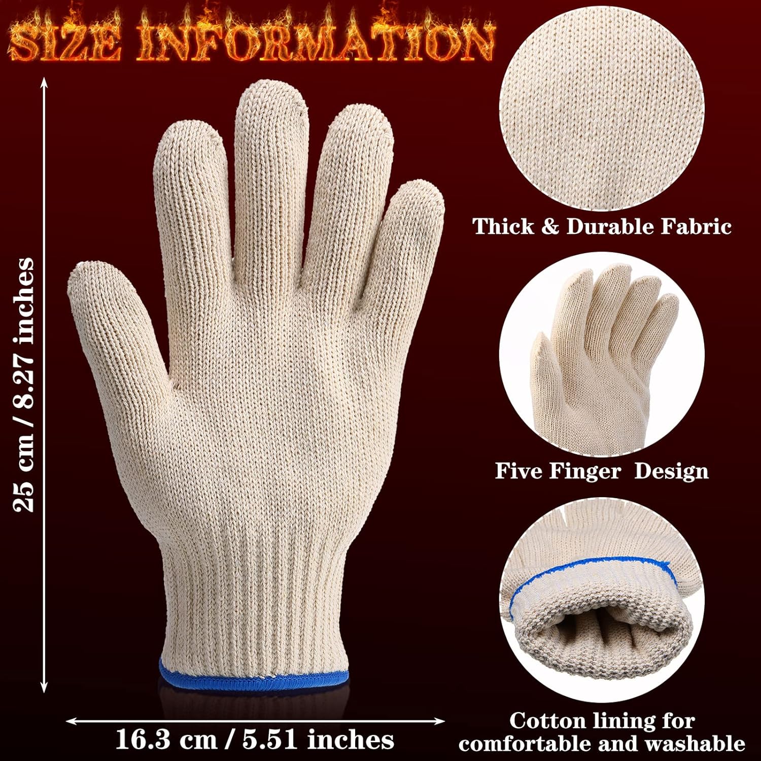 4 Pairs Heat Resistant Gloves, - مراجعة Heat Resistant Glove وسعره