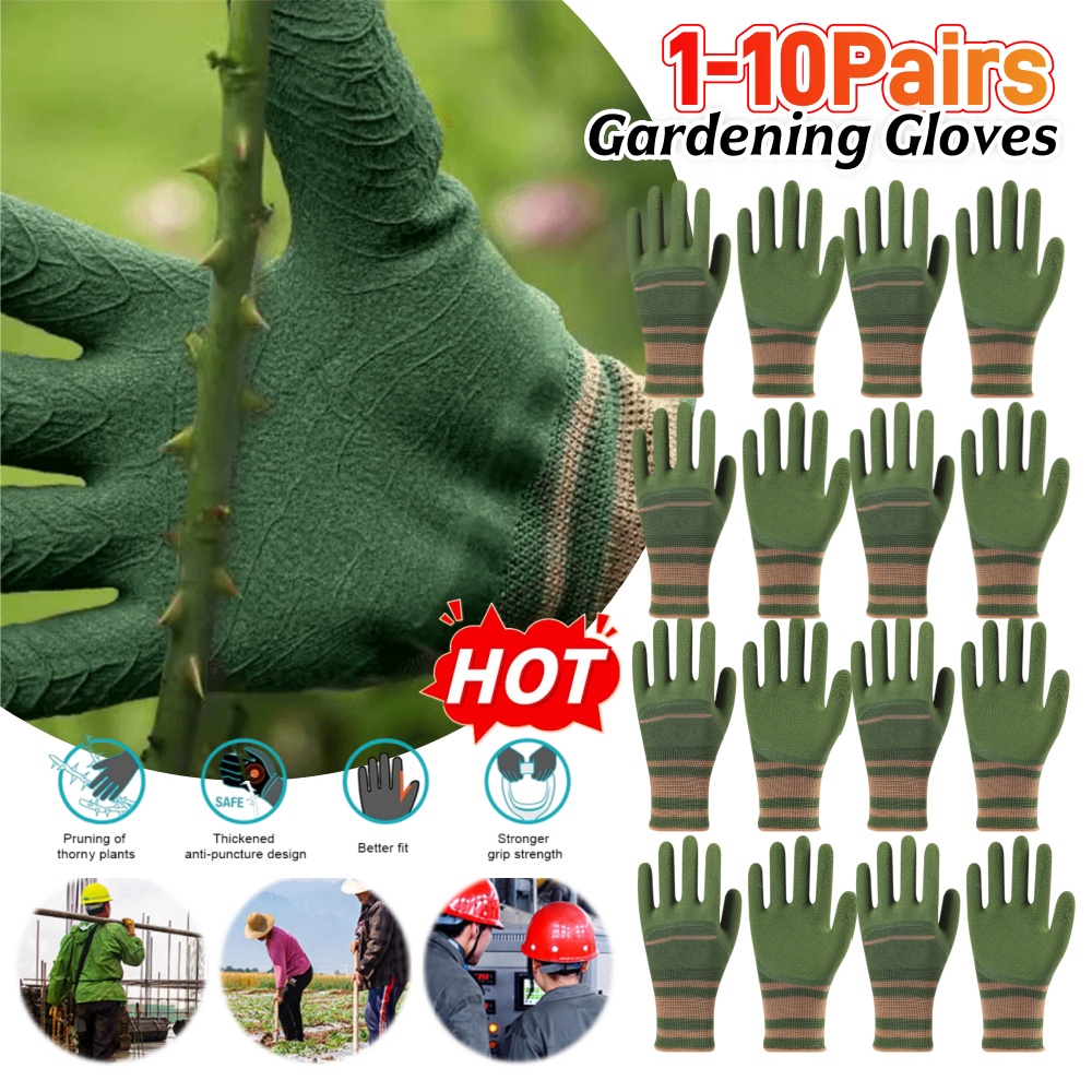 1-10Pairs Gardening Gloves Wat - مراجعة Gardening Glove Waterproof وسعره