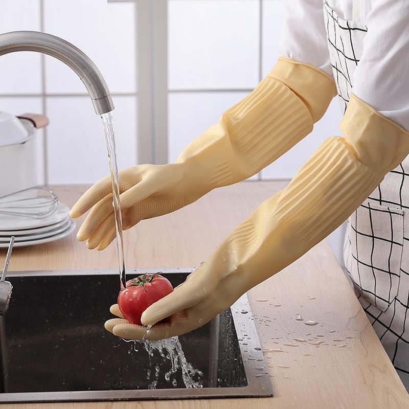 Long Reusable Rubber Dishwashi - مراجعة Dish Glove Rubber وسعره