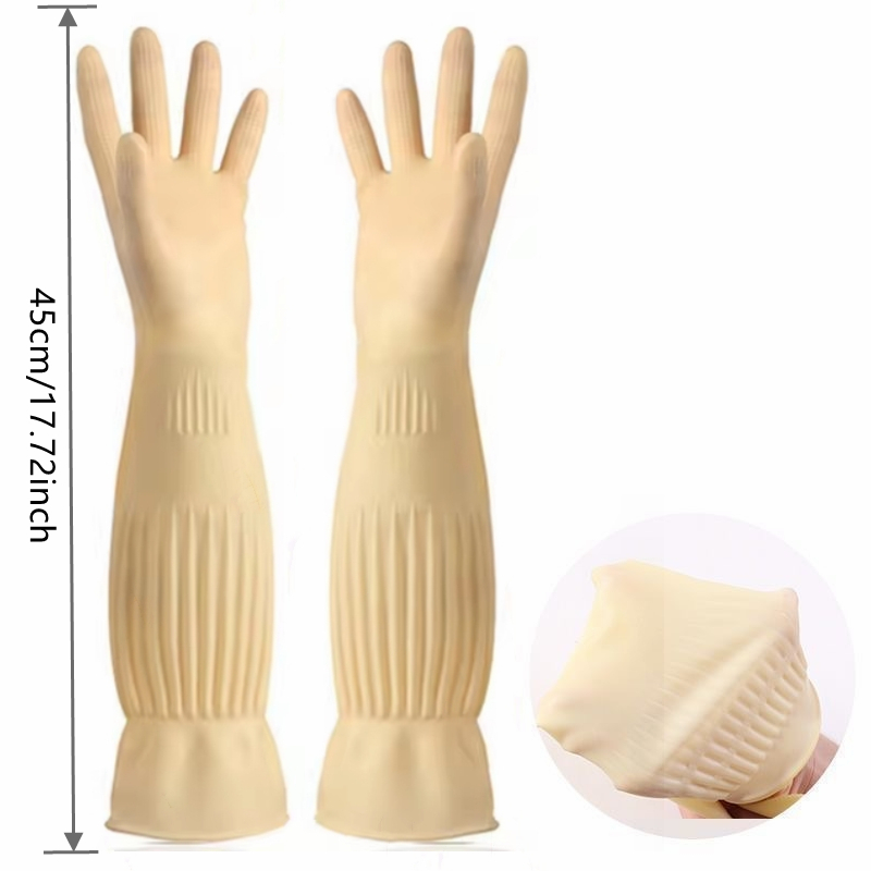 Long Reusable Rubber Dishwashi - مراجعة Dish Glove Rubber وسعره