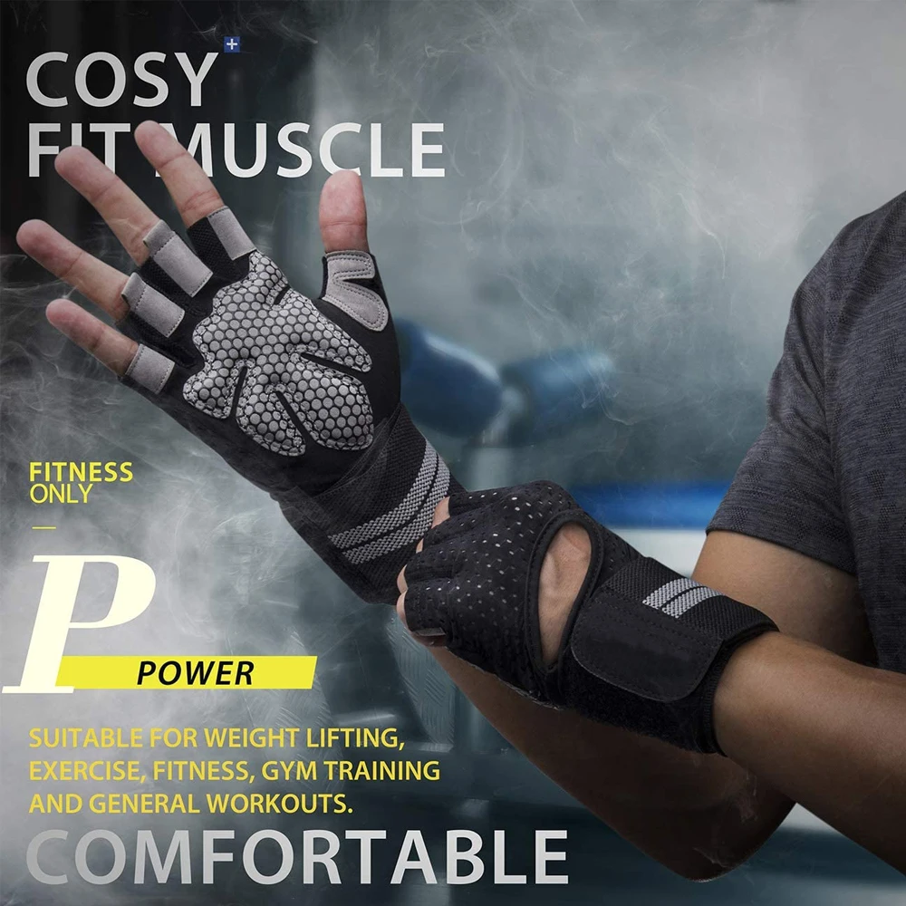 1Pair Half Finger Gym Fitness  - مراجعة Workout Glove Gym وسعره