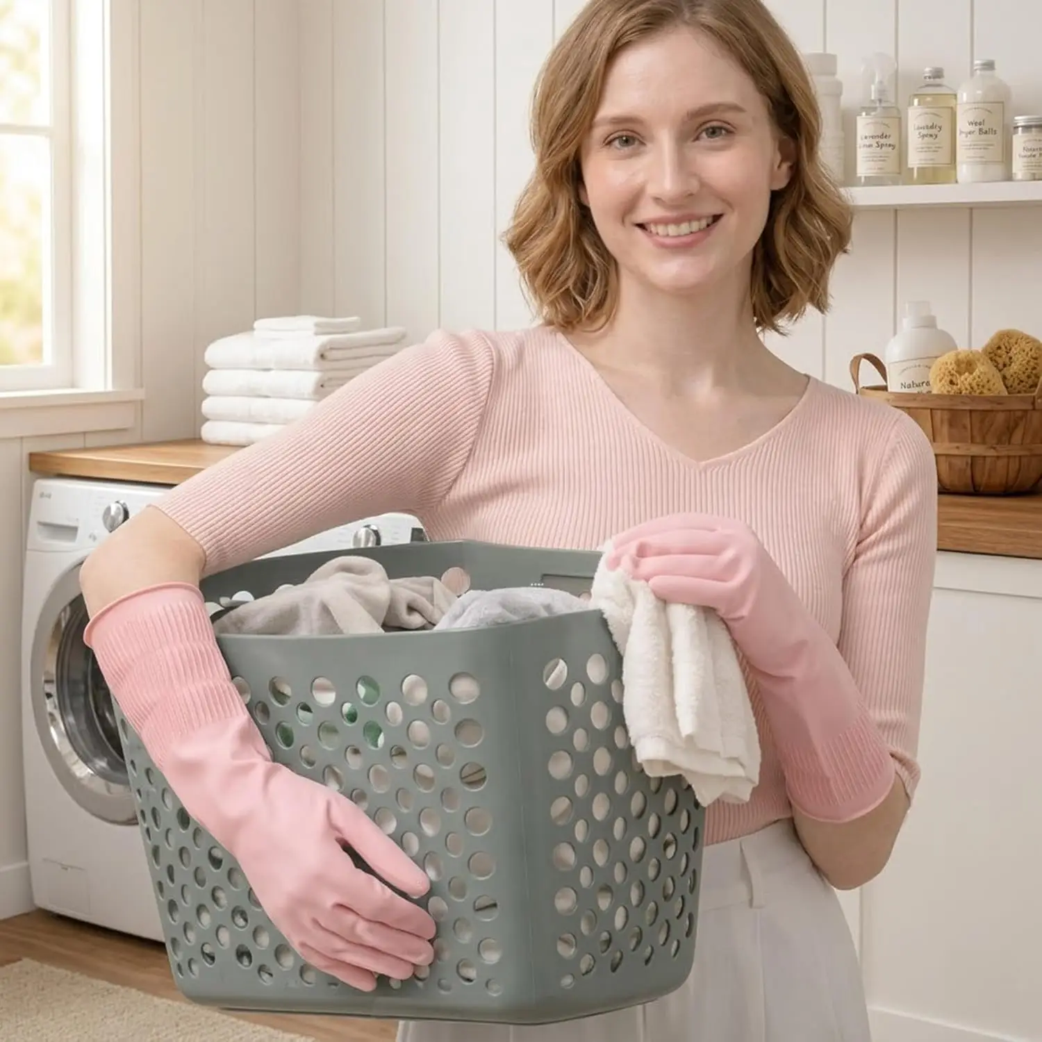 Reusable Rubber Dishwashing Gl - مراجعة Rubber Glove Cleaning وسعره