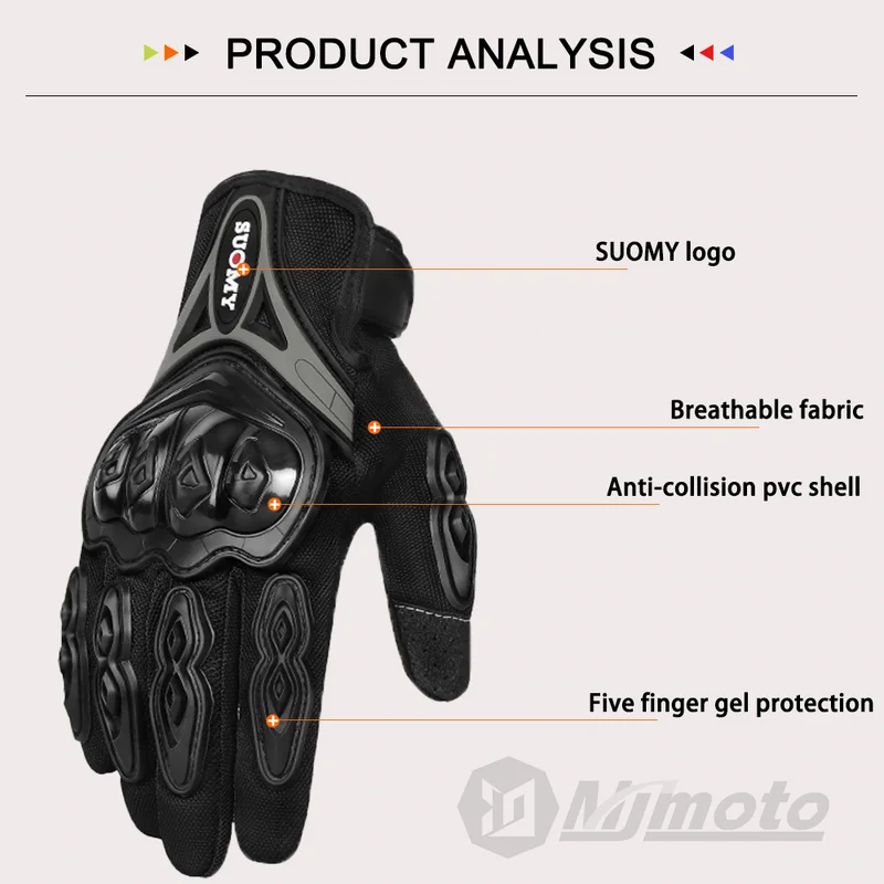 SUOMY Summer Touchscreen Motor - مراجعة Motorcycle Glove Knuckle وسعره