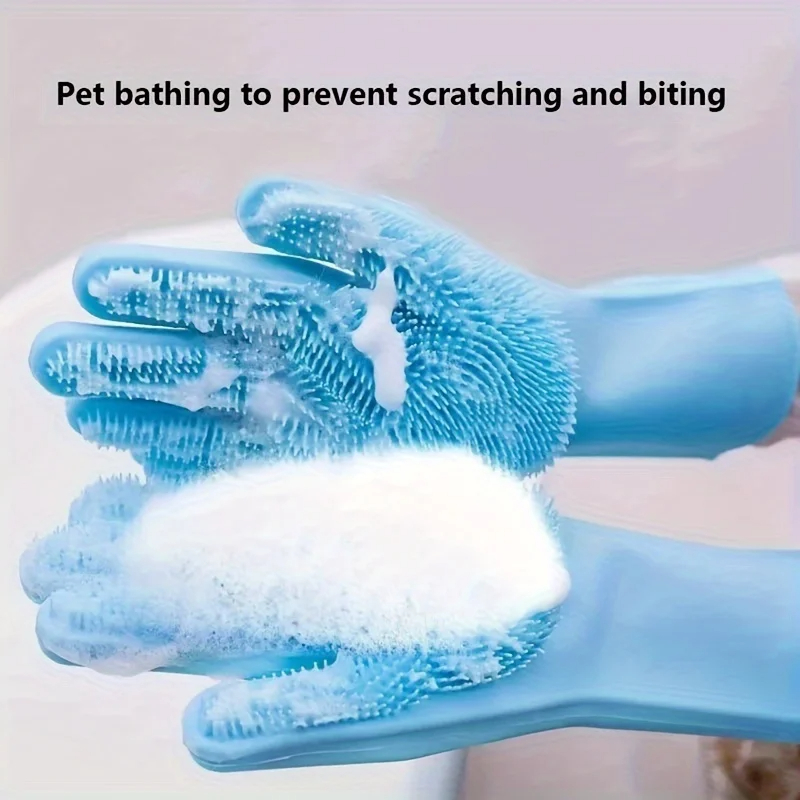 Pet Grooming Cleaning Gloves D - مراجعة Rubber Glove Cleaning وسعره