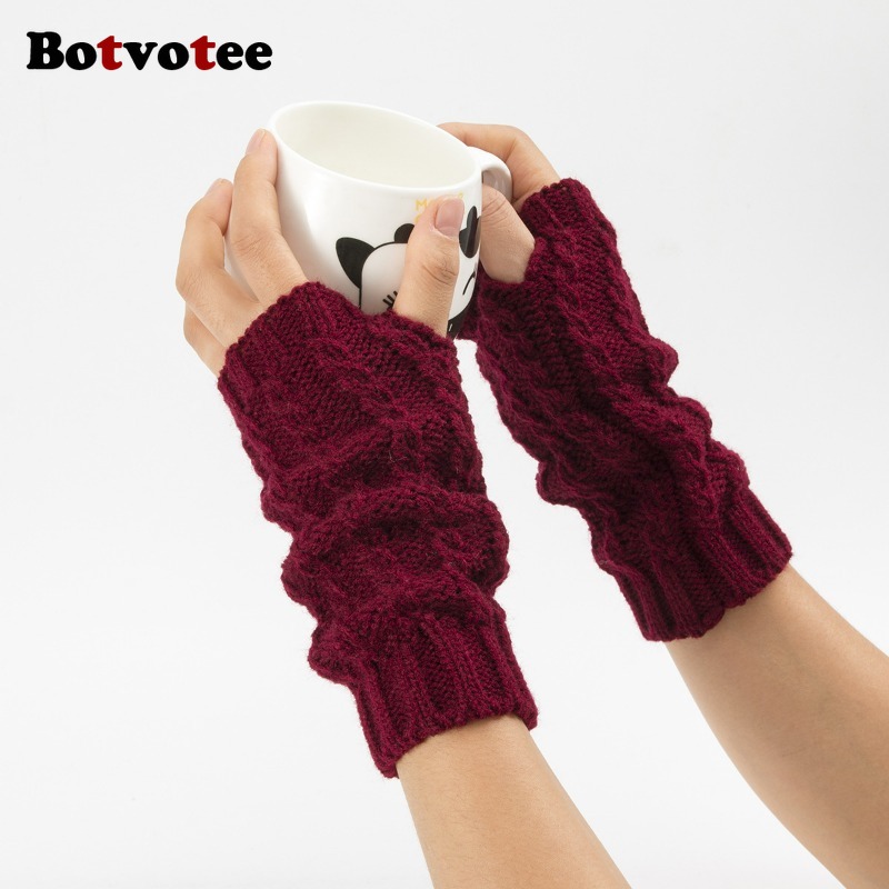 Botvotee Y2k Half Finger Winte - مراجعة Fingerless Glove Knit وسعره
