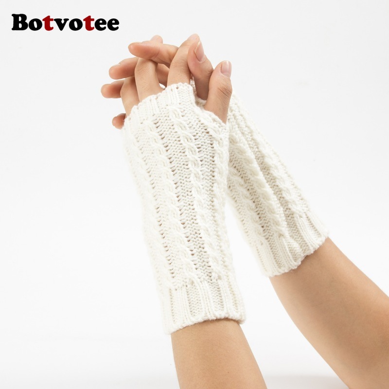 Botvotee Y2k Half Finger Winte - مراجعة Fingerless Glove Knit وسعره