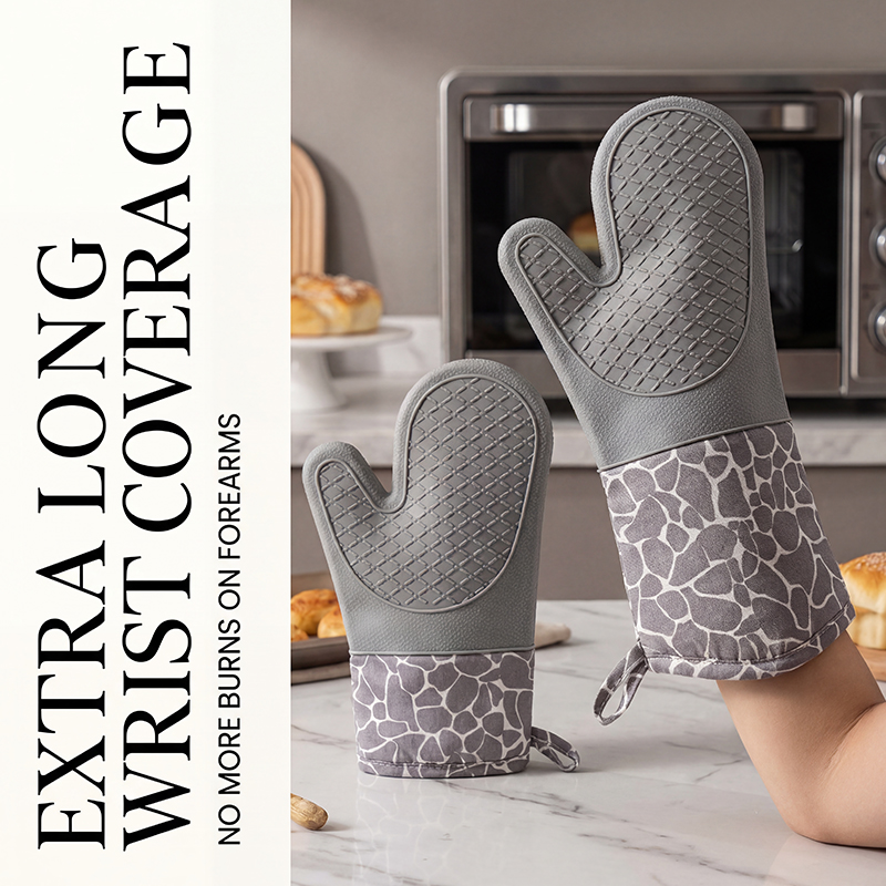 Heat Resistant Silicone Oven M - مراجعة Oven Mitt Silicone وسعره